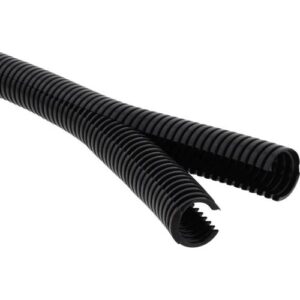 WISKA 21MM EXT/17MM INT BCAV-D PLASTIC CONDUIT, DIVIDED PA6 UL94-V2 BLACK (PER MTR) (50MTR REEL)