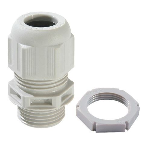 WISKA WHITE 25MM GLAND+LOCKNUT (EACH)