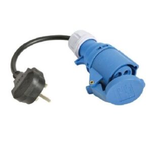 CARAVAN 13A MAINS PLUG TO 16A TRAILING SOCKET