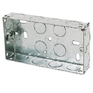 2G 25MM FLUSH METAL BACK BOX