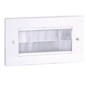 2G BRUSH OUTLET PLATE WH - WH BRUSHES