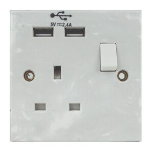 1G SWTCHED SOCKET + 2 USB PORTS