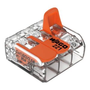 WAGO 3-PORT 32A 4MM LEVER CONNECTOR - 5PK
