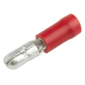 RED 4MM MALE BULLET TERMINALS (10)