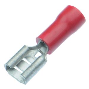 RED 6.3MM FEMALE TERMINALS 0.5-1.5MM (10)