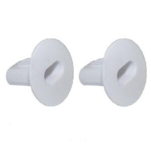WHITE CABLE WALL GROMMET TWIN 2PK