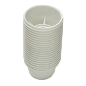 SES WHITE THREAD LAMPHOLDER WITH 10MM ENTRY