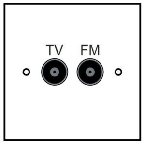 TV / FM FLUSH DIPLEX TWIN PLATE