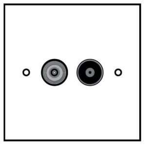 SATELLITE & COAX FLUSH PLATE