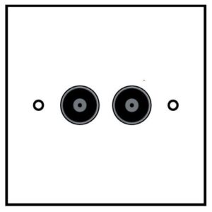 TWIN FLUSH COAX PLATE