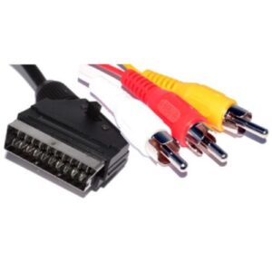SCART-3 PHONO PLUGS LEAD 1.5M