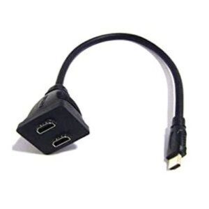 HDMI PLUG-2 HDMI SOCKETS LEAD 15CM