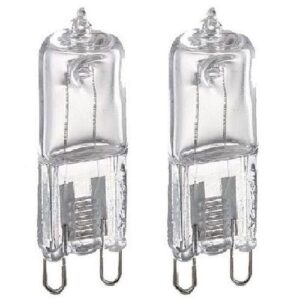 G9 240V 18W=170LM. HALOGEN 2PK