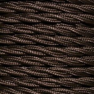 3 CORE 0.75MM 3 METRE BROWN TWISTED BRAIDED CABLE