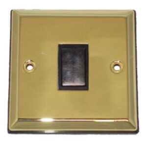 PLAIN BRASS 10A INTERMEDIATE SWITCH (BLACK INS)