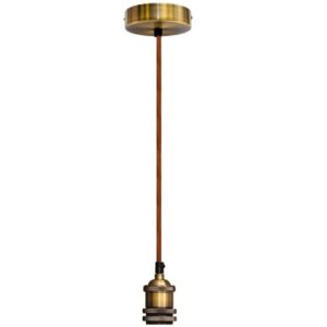 ANTIQUE BRASS PENDANT SET ES 1.8MTR