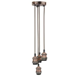 QUAD ES PENDANT CORD SET ANTIQUE COPPER