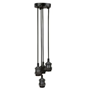 QUAD ES PENDANT CORD SET BLACK CHROME