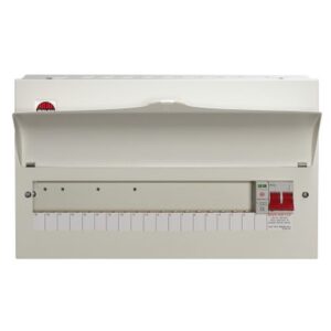 WYLEX 18-W METAL BOARD WITH 100A MAIN SWITCH+SPD