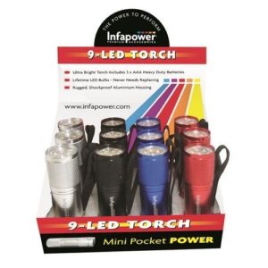 12CDU INFAPOWER 9 LED TORCH (PK12)